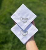 Mouchoir pour homme - Broderie personnalisée avec branche décorative